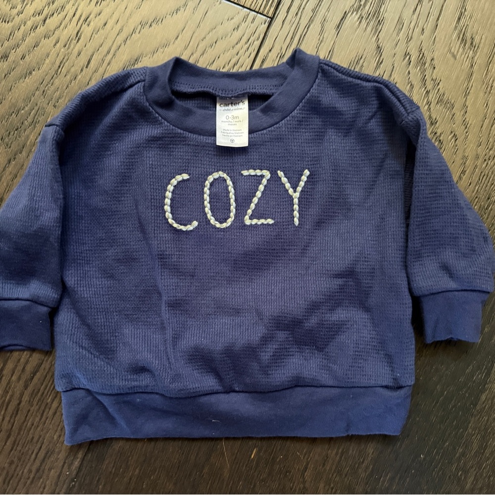 Carter’s Navy Blue Cozy Sweatshirt - Picture 1 of 4